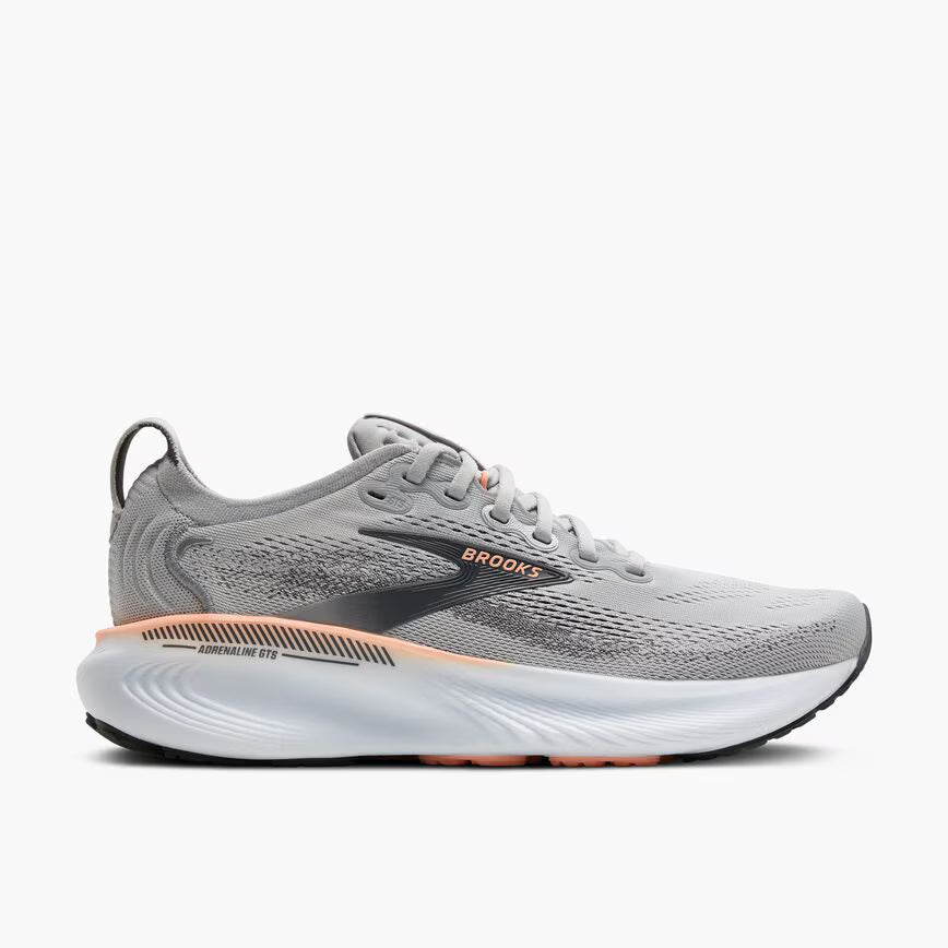 Brooks Women's Adrenaline GTS 25 - Grey/Blackened Pearl/Coral