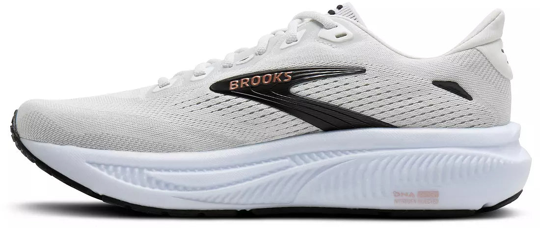 Brooks Women's Ghost 18 (Narrow) - White/Black/Rose Gold