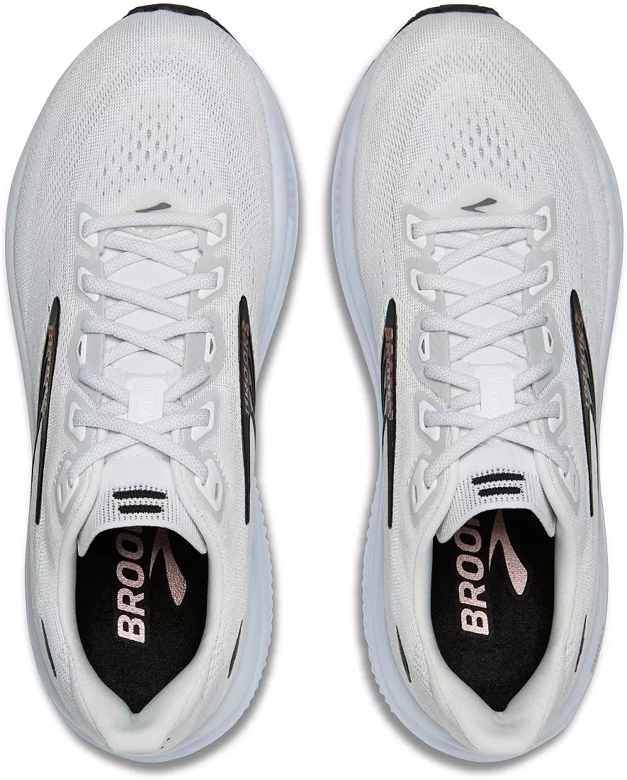 Brooks Women's Ghost 18 (Narrow) - White/Black/Rose Gold