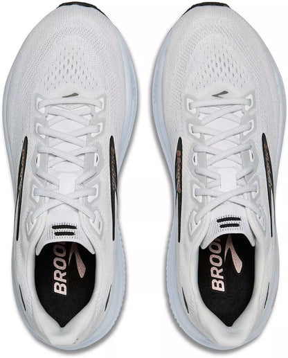 Brooks Women's Ghost 18 (Extra Wide) - White/Black/Rose Gold