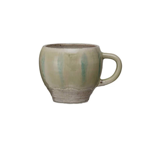 12 oz. Hand-Painted Stoneware Mug - Cream
