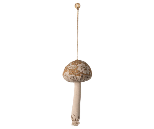 Maileg Fabric Ornament, Mushroom - Blossom - Ocher