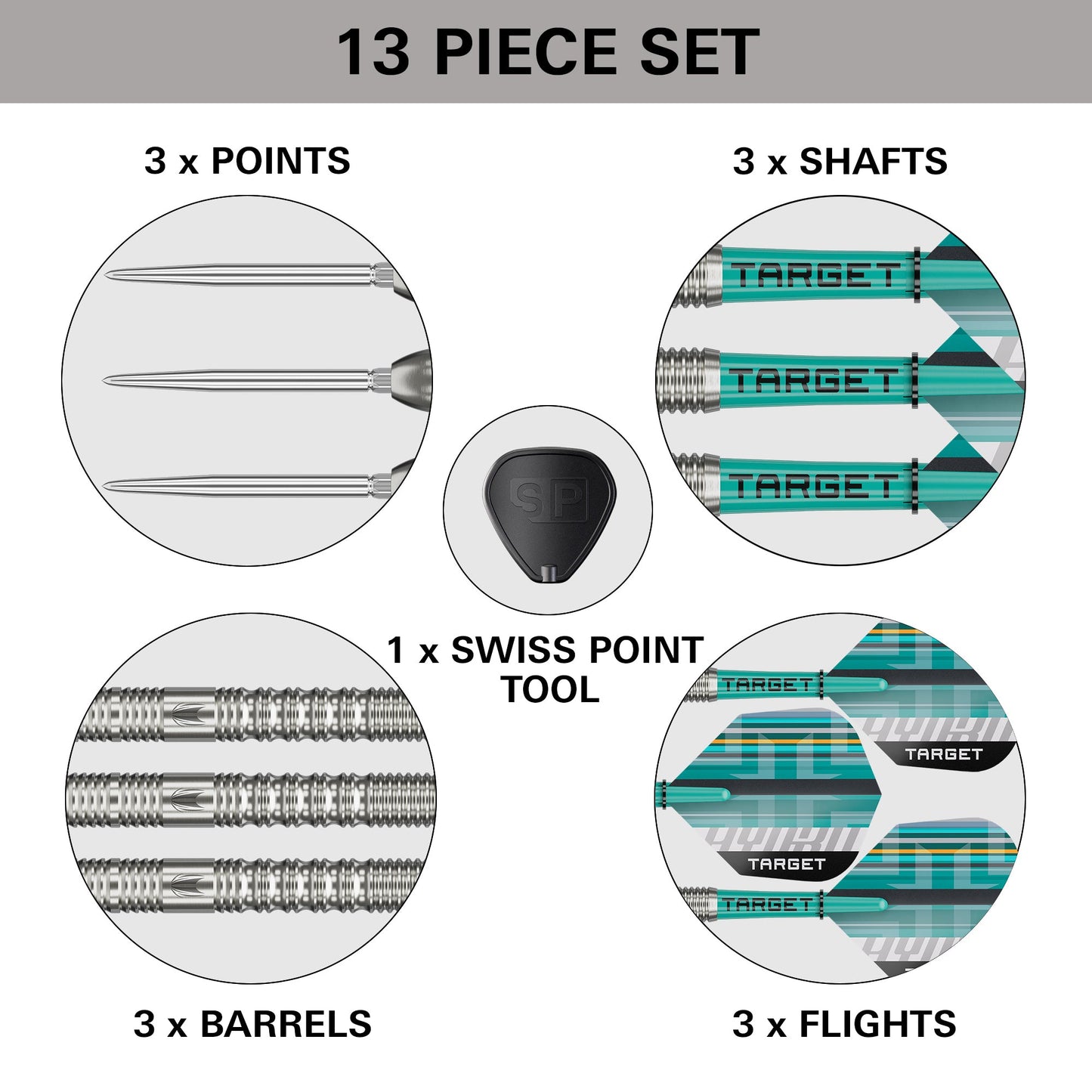 TARGET - 23g - Hydro SP 02 - Steel Tip Swiss Point - 90% Tungsten Darts