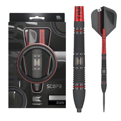 TARGET - Scope SP02 Swiss Point Steel Tip Darts - 90% Tungsten - 25g