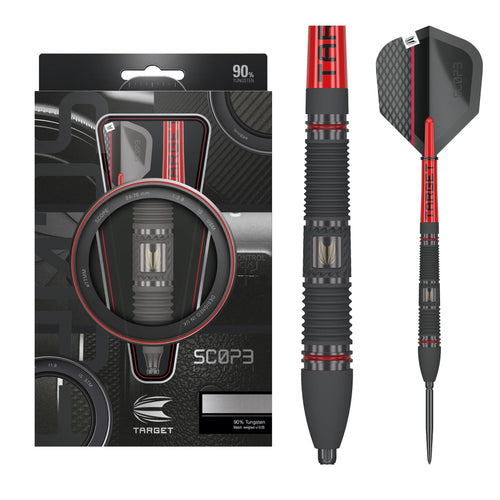 TARGET - Scope SP02 Swiss Point Steel Tip Darts - 90% Tungsten - 25g