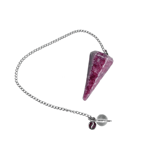 Lepidolite Crystal Pendulum