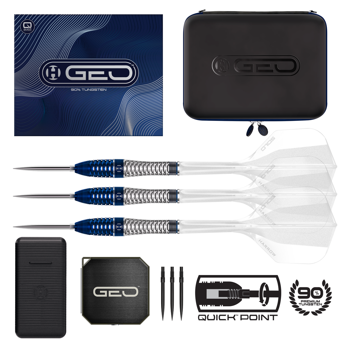 HARROWS - 25g Geo 03 Quick Point Darts - 90% Tungsten