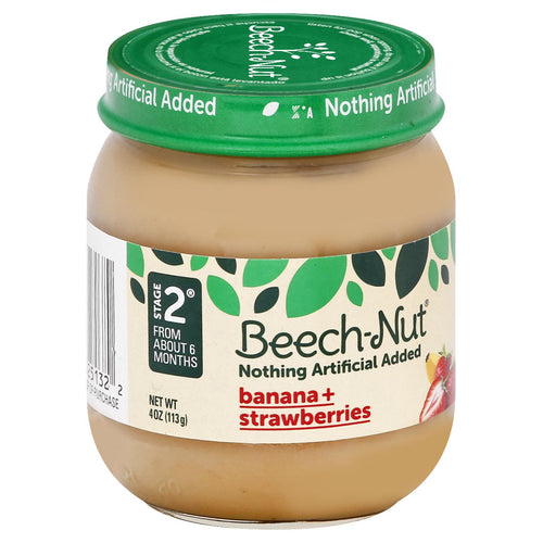 Beechnut Stage 2 Chiquita Banana & Strawberry - 4 OZ 10 Pack