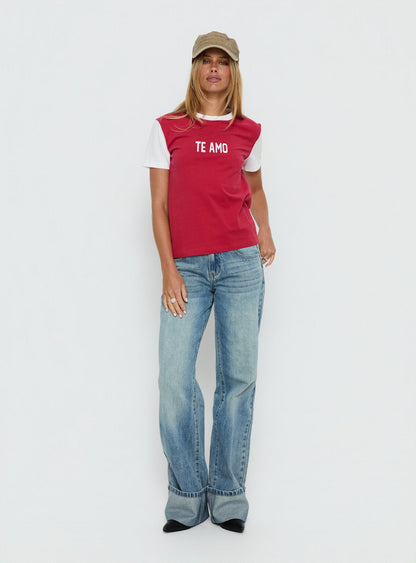 Te Amo Tee Crimson