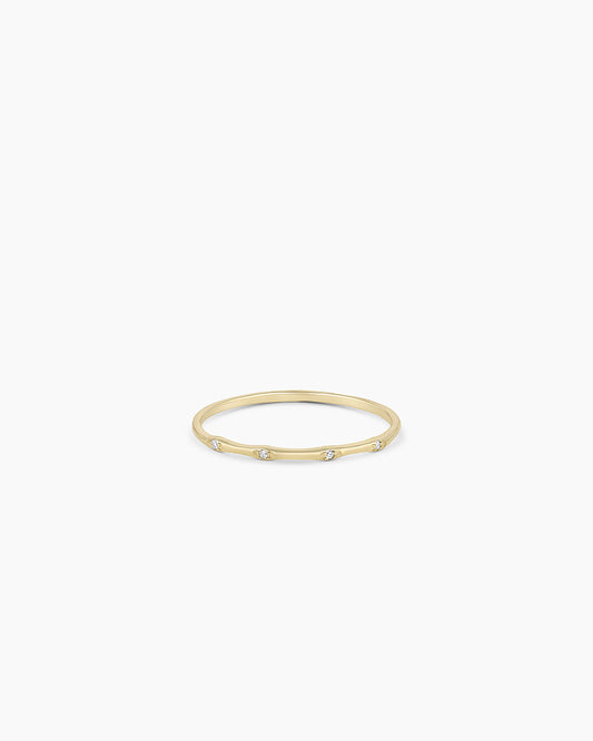 14K Diamond Stacking Ring