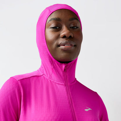 Brooks Women's Notch Thermal Hoodie 3.0 - Magenta - WOMEN