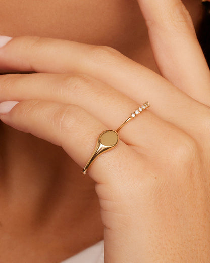14K Gold Bespoke Signet Ring