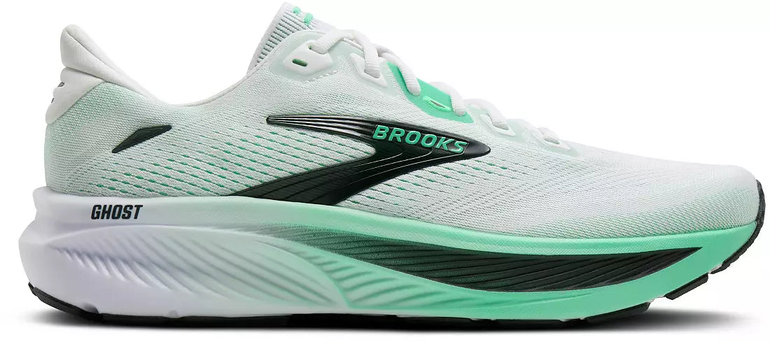 Brooks Men's Ghost 18 - White/Spring Bud/Spruce