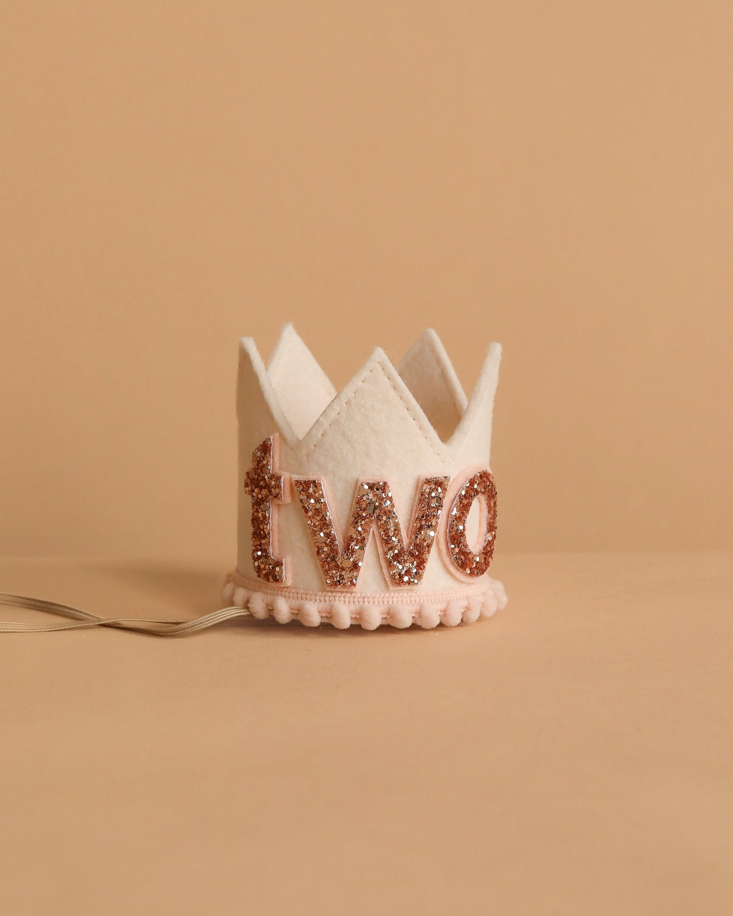 Felt Crown - Linen and Rose