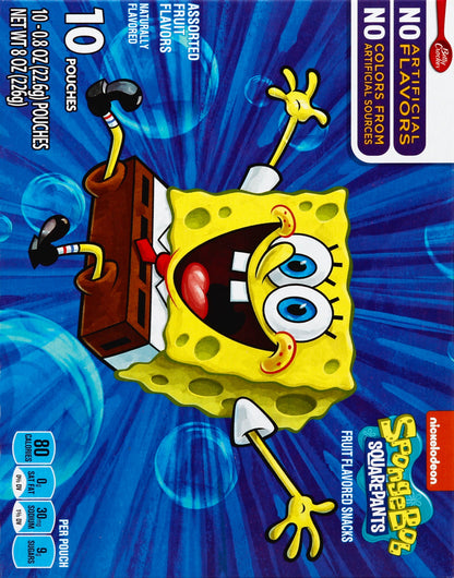 Betty Crocker Sponge Bob Fruit Snack - 8.0 OZ 8 Pack