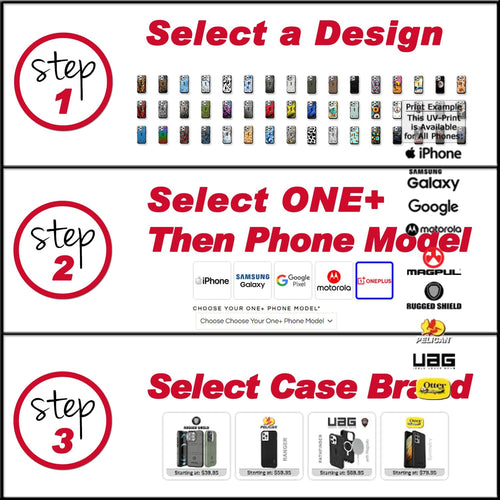 Since Every Limited Edition Case we make is Custom-Printed, this is how to select your One Plus Phone Case Model here at EGOTactical.com