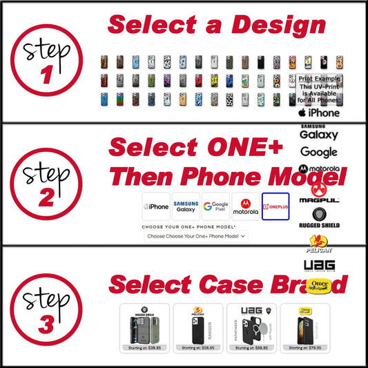 Since Every Limited Edition Case we make is Custom-Printed, this is how to select your One Plus Phone Case Model here at EGOTactical.com