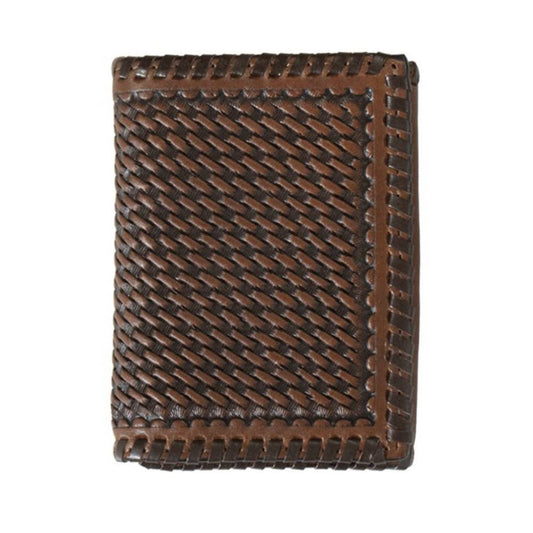 3D Basketweave Tri-Fold Wallet