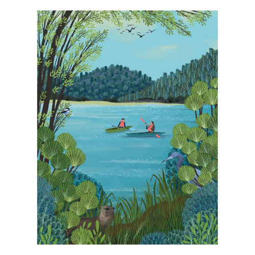 Kayak Couple Anniversary Card