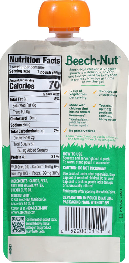 Beech-Nut Stage 2 (6+ Months) Chicken 3.5 oz - 12 Pack