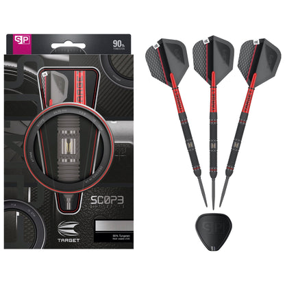 TARGET - Scope SP01 Swiss Point Steel Tip Darts - 90% Tungsten - 24g