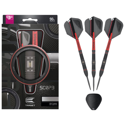 TARGET - Scope SP02 Swiss Point Steel Tip Darts - 90% Tungsten - 25g