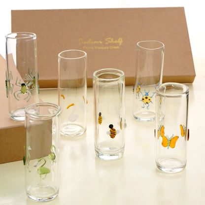 Indian Shelf Clear Unique Cute Shot Glasses Set of 6 Whiskey Tequila Vodka Liquors Gifts for Men or Women Bar Set
