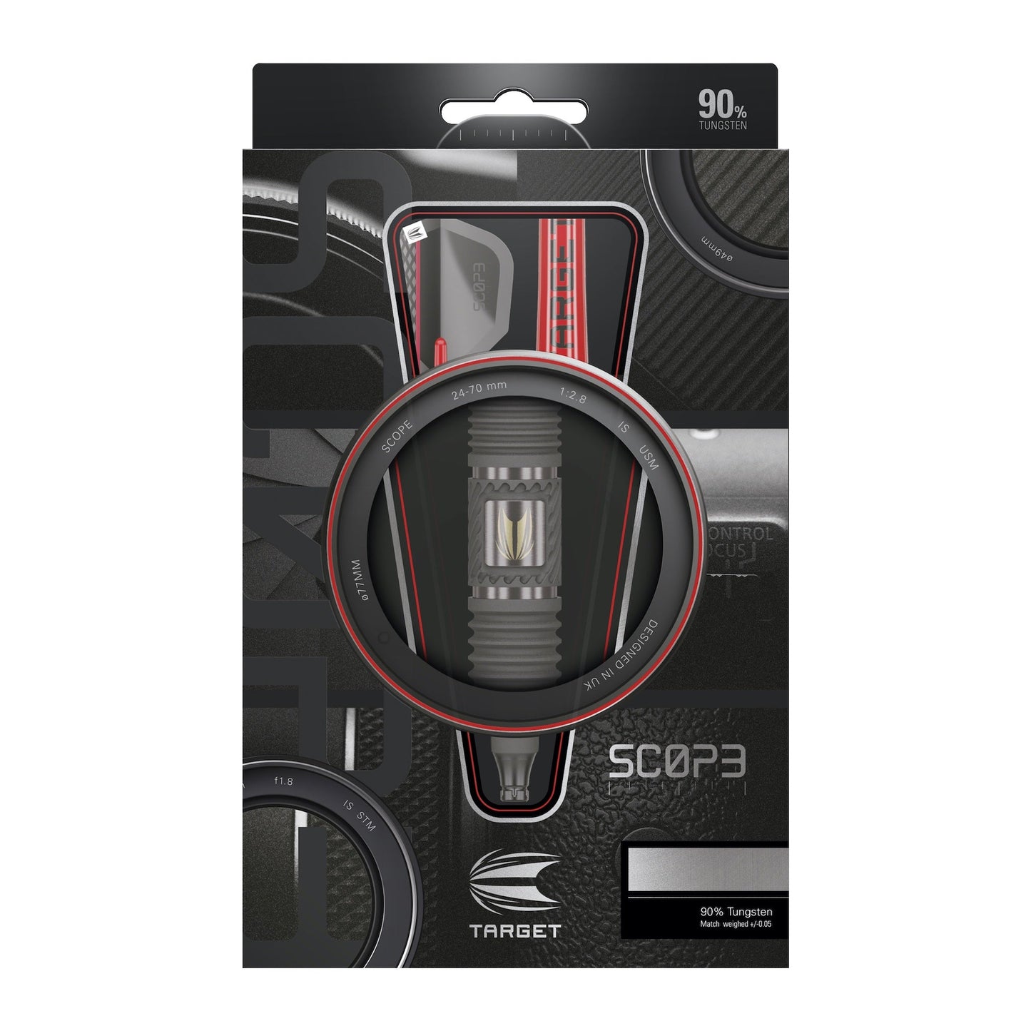 TARGET - Scope SP02 Swiss Point Steel Tip Darts - 90% Tungsten - 23g