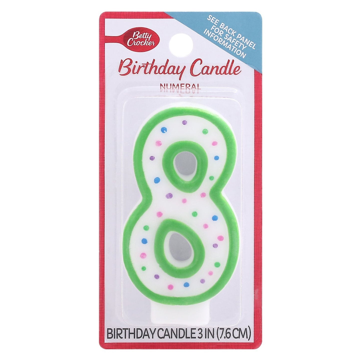 Betty Crocker Candle "8" - 1 CT 6 Pack