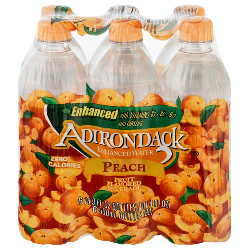 Adirondack Peach Enhanced Water 6 ea - 101.4 FZ 4 Pack
