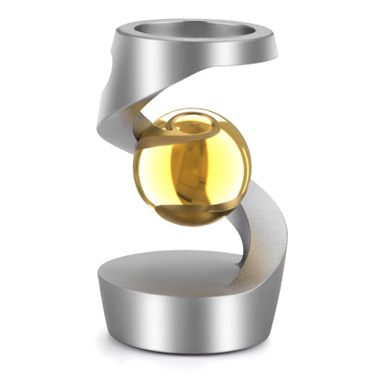 DOLASEV Kinetic Desk Toys Kinetic Spinning Desk Toy Desk Fidget Toys for Adults for Office Desk Toys and Gadgets Metal Fidget Toy (Silver Gold)