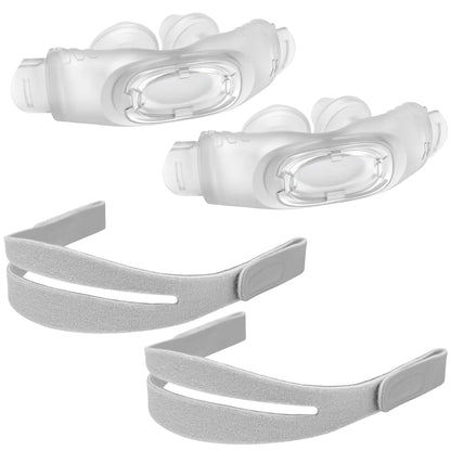2 Packs Replacement P30i Pillow Cushion(M) with Strap for Airfit P30i | Including 2 Pcs Cushion and 2 Pcs Head Strap Washable and Reusable Without Replace Filter Great-Value Supplies by Medihealer