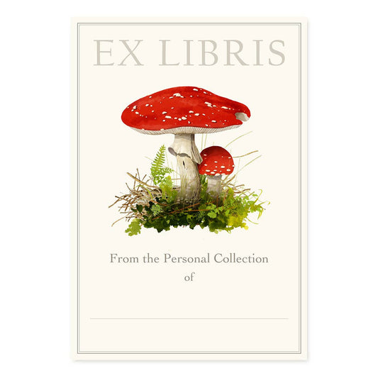 Amanita Muscaria Mushroom - Bookplates