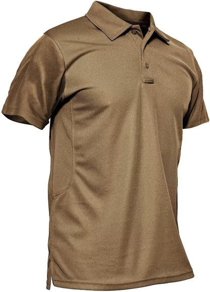 MAGCOMSEN Men's Polo Shirt Quick Dry Performance Short Sleeve Tactical Shirts Pique Jersey Golf Shirt