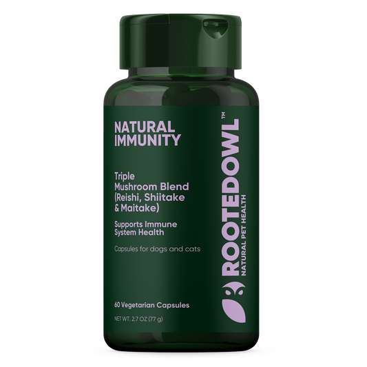 Animal And Plant Sciences Natural Immunity Vegan Capsules with Triple Mushroom Blend for Dogs and Cats - 60 CT 12 Pack
