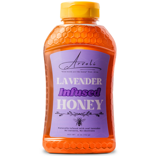 Arvoli Honey Lavender Infused Honey Squeeze Bottle - 16 OZ 10 Pack