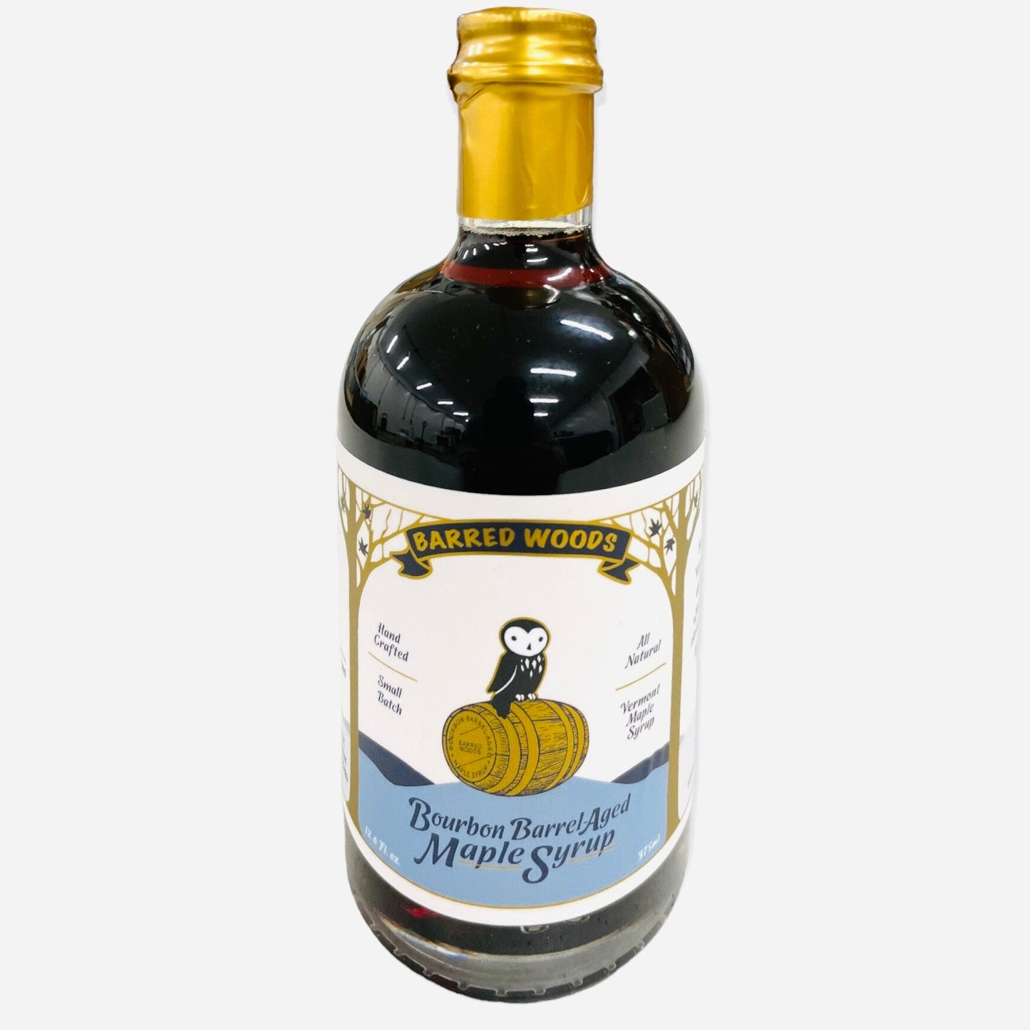 Barred Woods Maple Bourbon Barrel Aged Maple Syrup - Decorative Bottle - 12.7 FL OZ 6 Pack