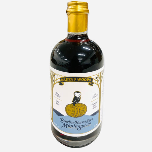 Barred Woods Maple Bourbon Barrel Aged Maple Syrup - Decorative Bottle - 12.7 FL OZ 6 Pack