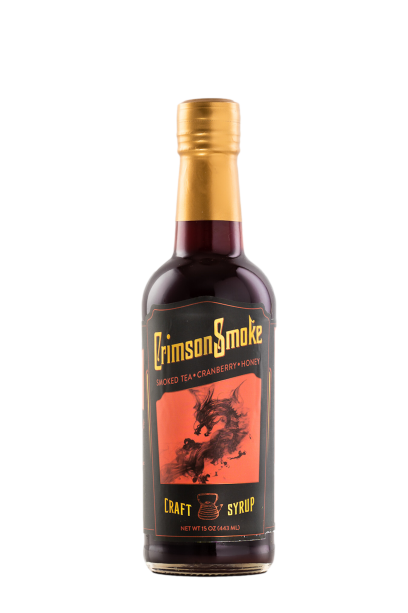 Absinthias Bottled Spirits Crimson Smoke Syrup - Smoked Tea, Cranberry & Honey - 15 FL OZ 12 Pack