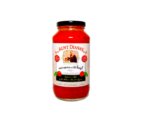 Aunt Diana's Pasta Sauce Marinara With Fresh Basil - 24 OZ 12 Pack
