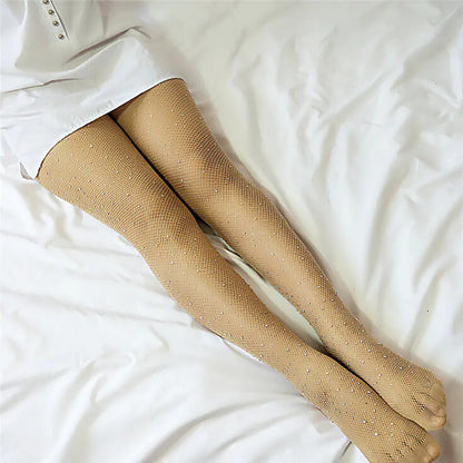 Glitter Stovepipe Jumpsuit Nightclub Style Stockings