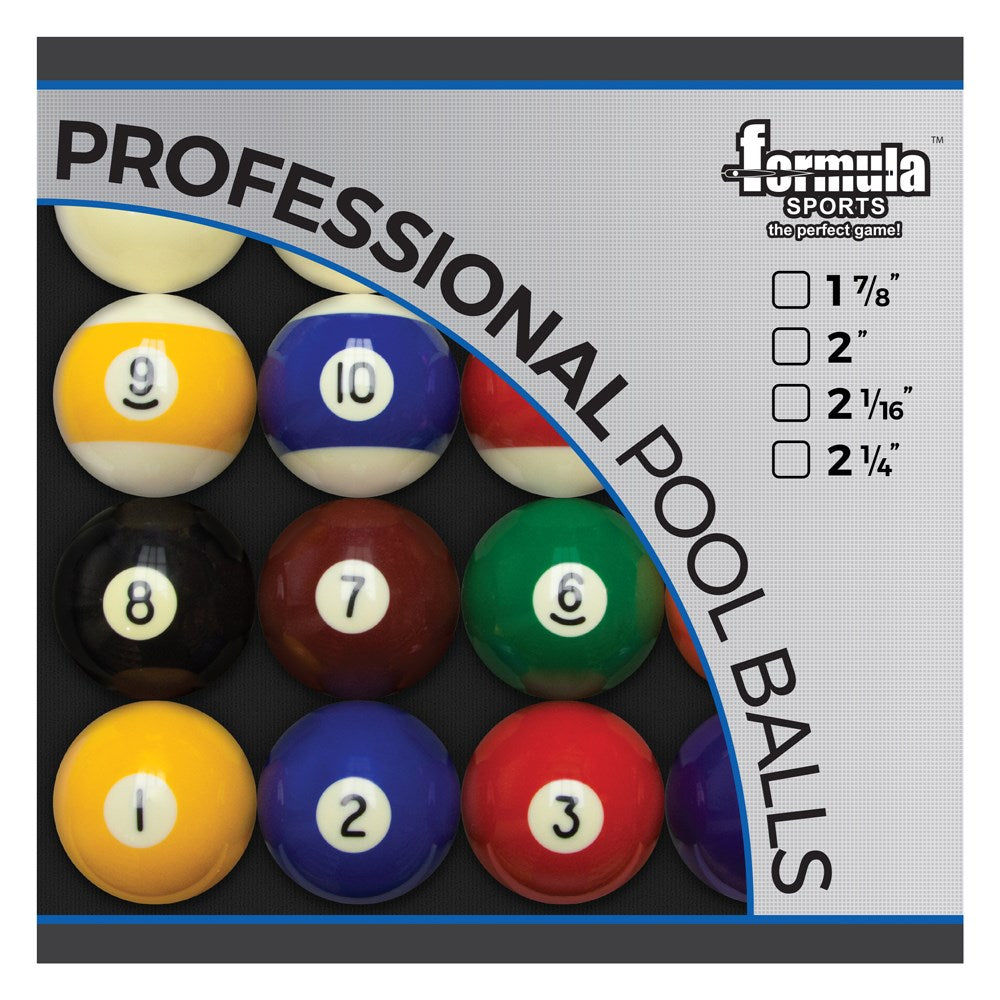 FORMULA - Professional Pool Balls 2 1/4" Boxed