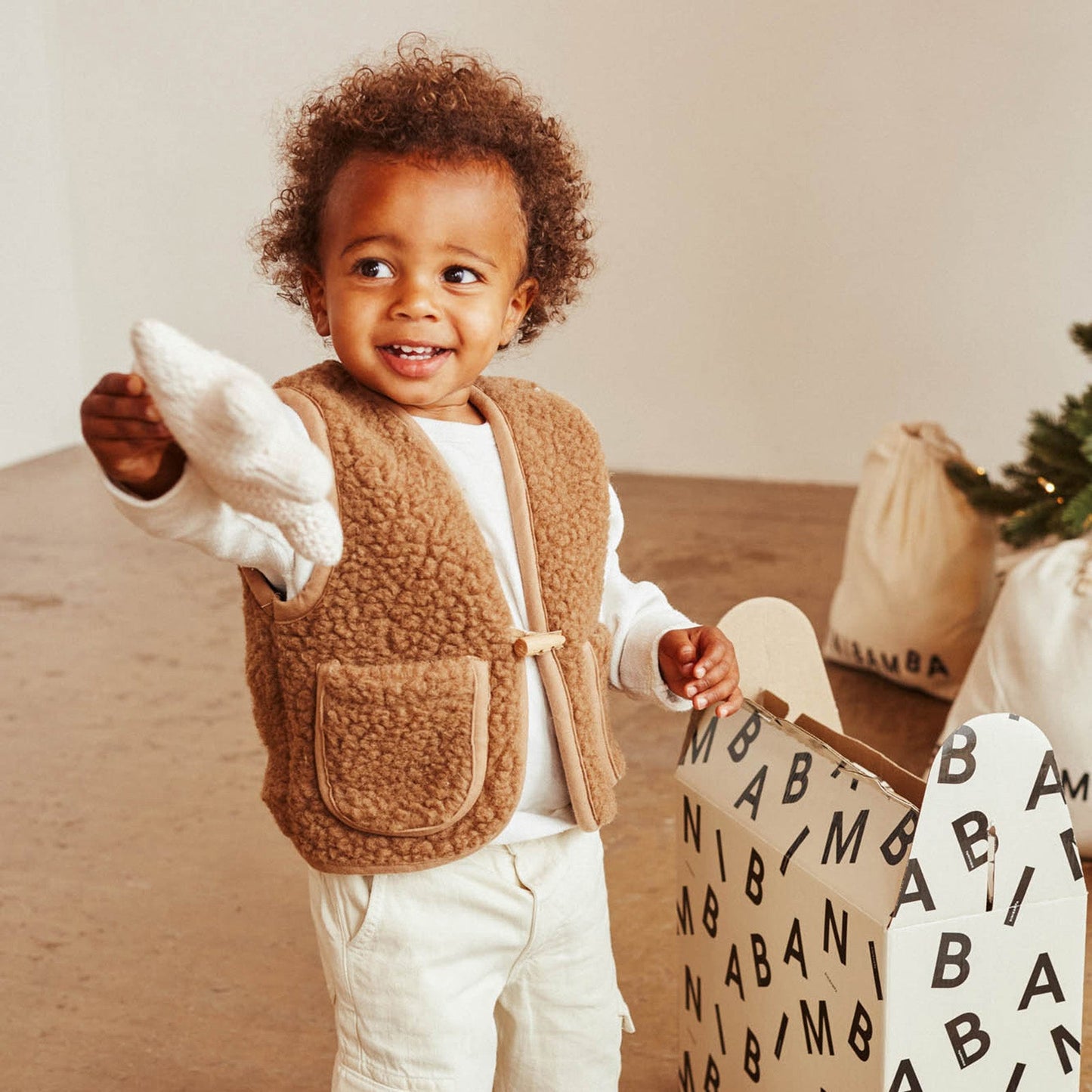 BINIBAMBA Merino Wool Snugglevest - Bruno
