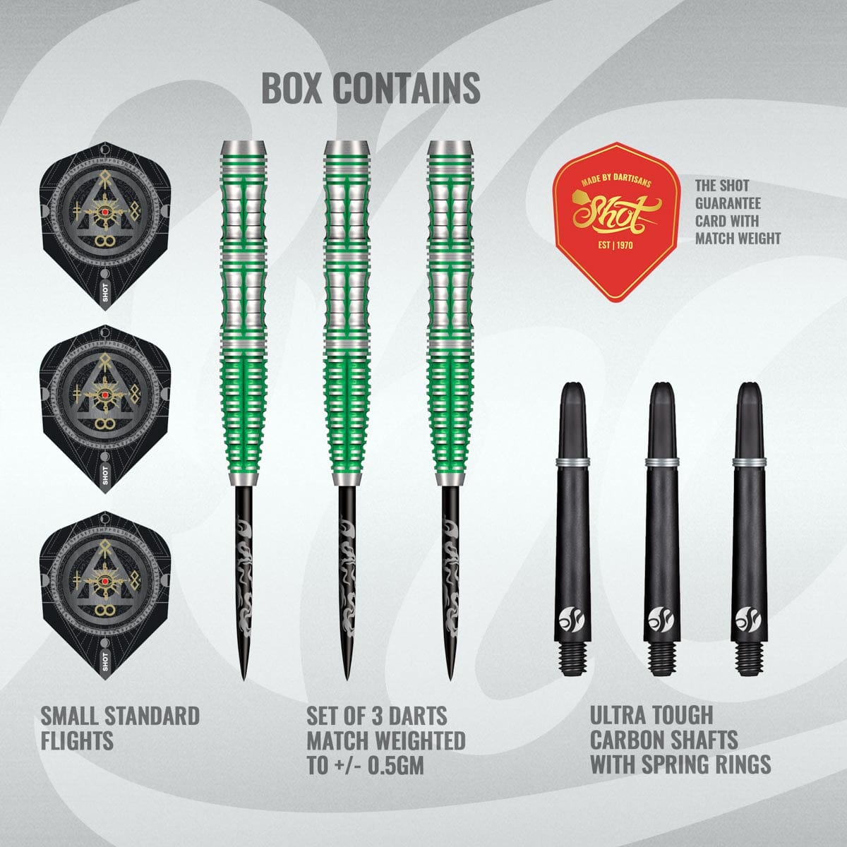 SHOT - 25g - Alchemy Mythril - 90% Tungsten - Steel Tip Darts