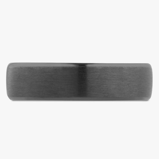 Black Titanium Satin Wedding Band 6.5mm