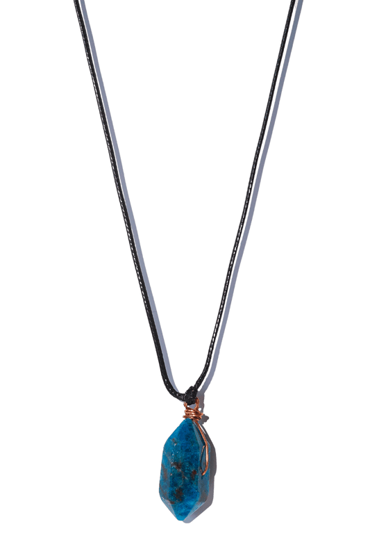 Copper-Wrapped Double Terminated Apatite Necklace