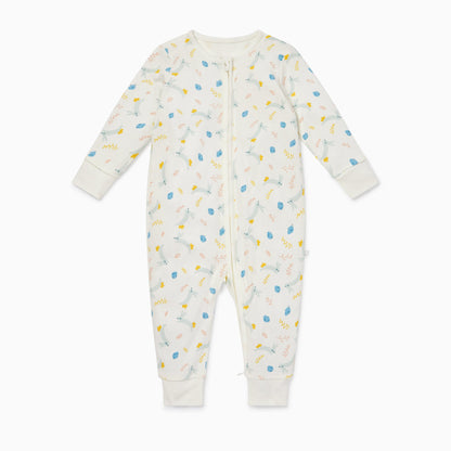 Bunny Print Zip-Up Sleepsuit