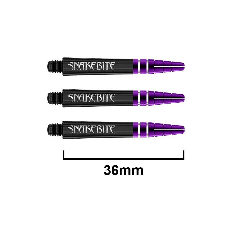 RED DRAGON - Peter Wright "Snakebite" Nitrotech Shafts - Black and Purple - Short