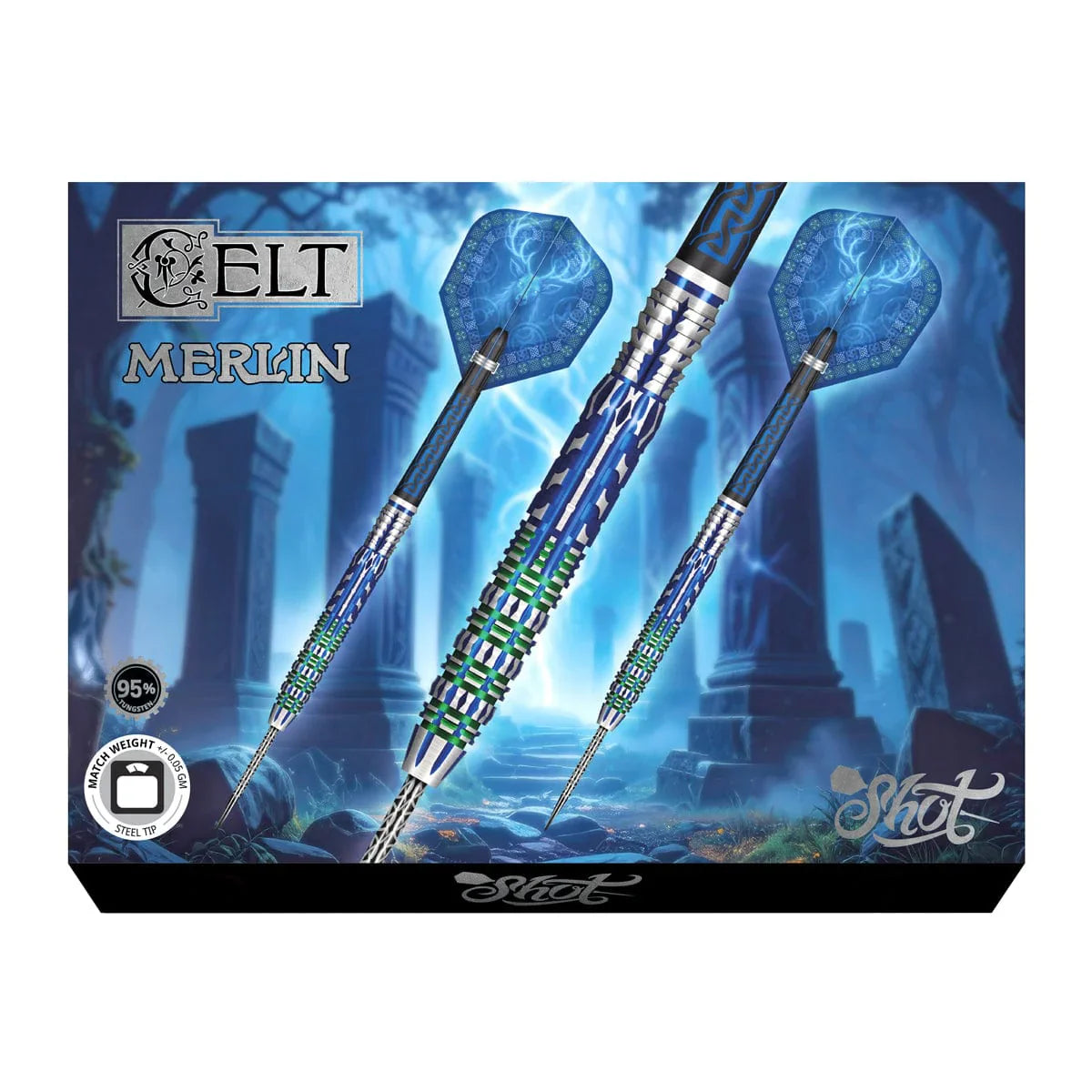 SHOT - Celt MERLIN Dart Set - 95% Tungsten - 24g