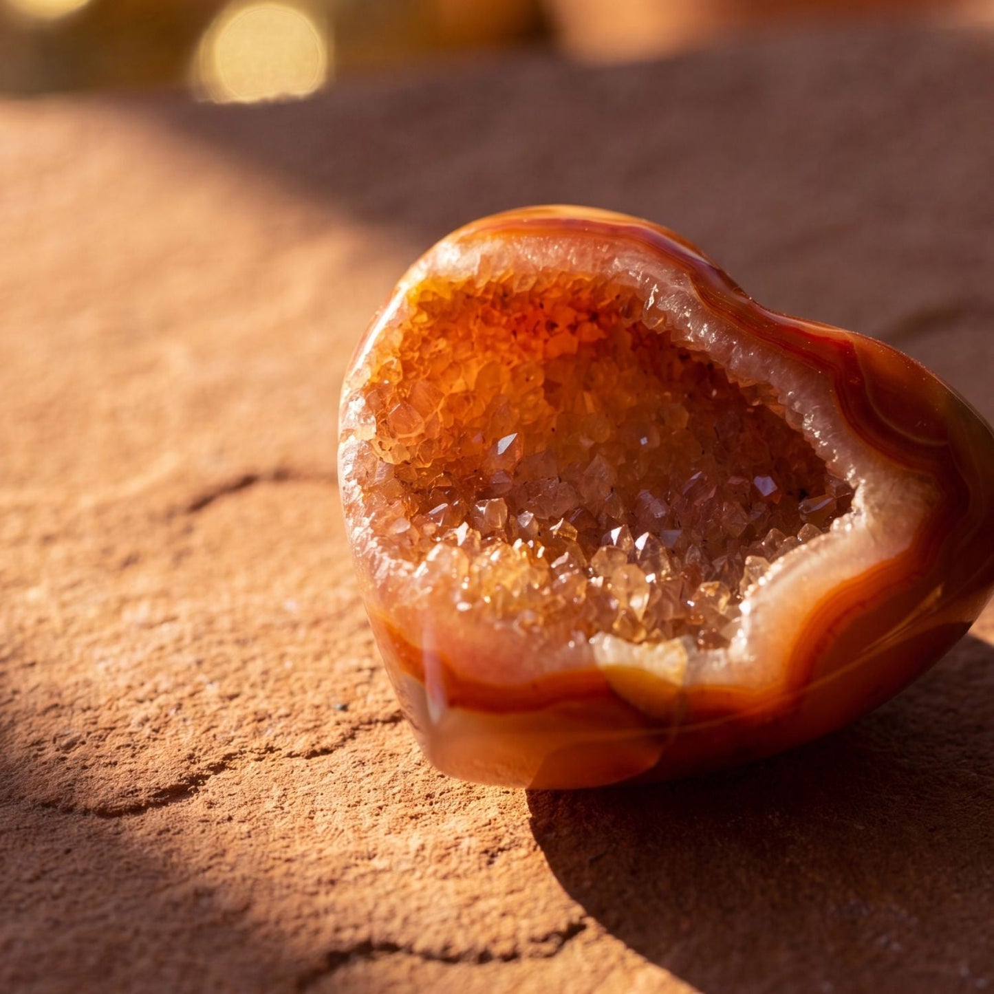 Carnelian Geode Heart